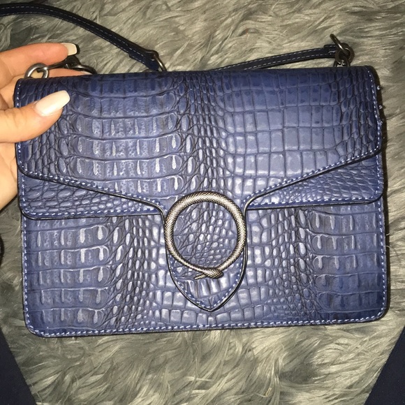 Alligator print crossbody bag/satchel - Picture 1 of 3